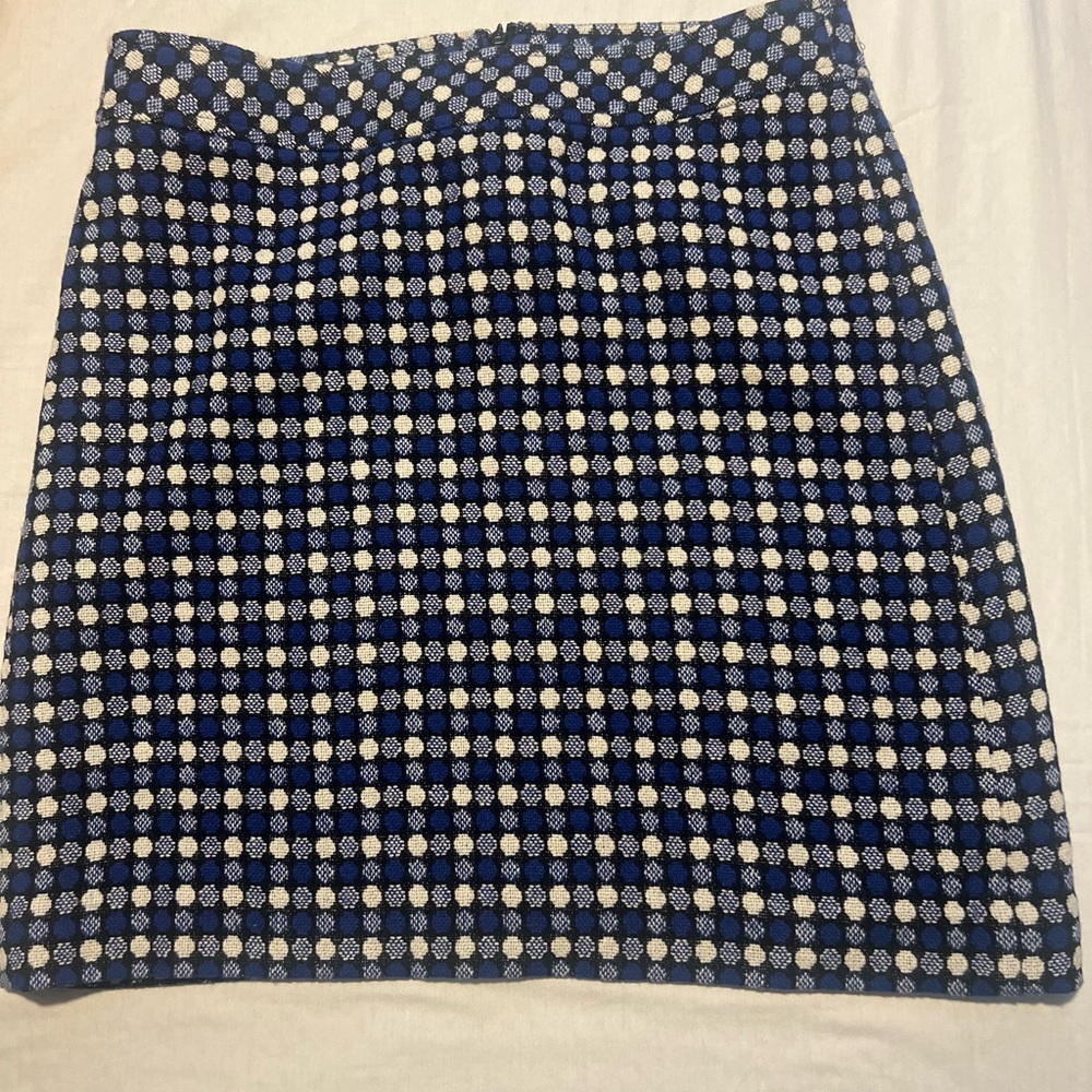 Talbots Navy and White Skirt